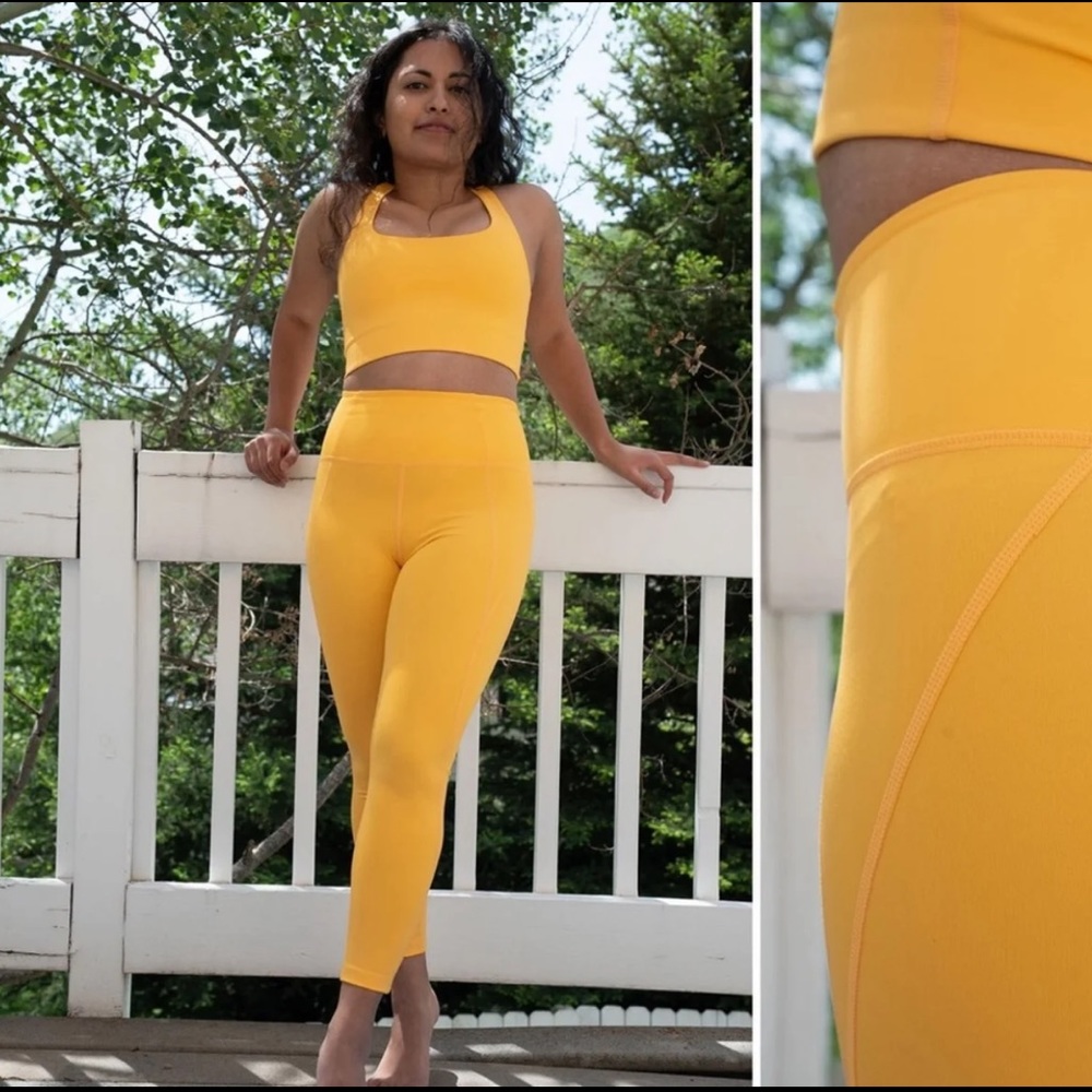 Girlfriend Collective leggings in Marigold